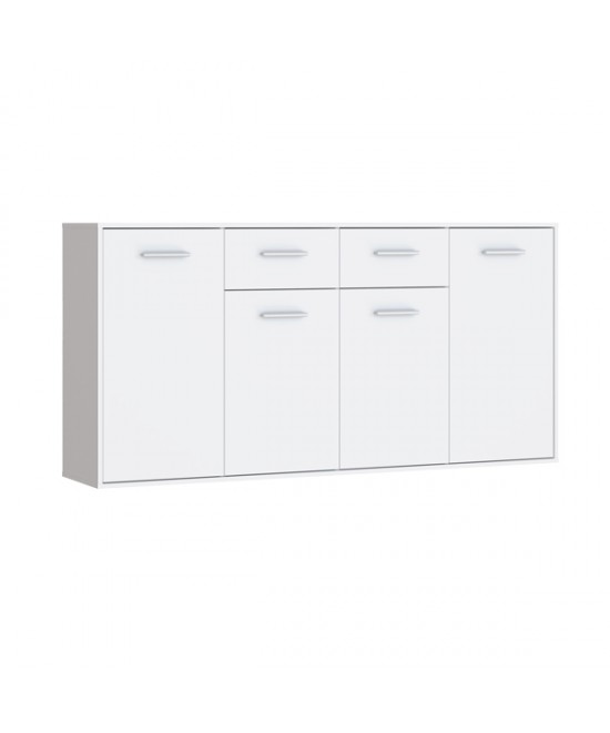 Μπουφές Drepen pakoworld μελαμίνη σε λευκό χρώμα 162.3x34.2x81.7εκ