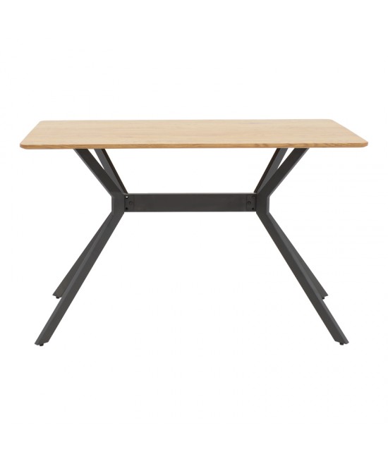 Τραπέζι Nerelis pakoworld φυσικό mdf και πόδι μαύρο μέταλλο 120x70x75εκ Τραπέζι Nerelis pakoworld φυσικό mdf και πόδι μαύρο μέταλλο 120x70x75εκ