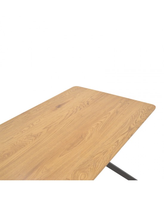 Τραπέζι Nerelis pakoworld φυσικό mdf και πόδι μαύρο μέταλλο 120x70x75εκ Τραπέζι Nerelis pakoworld φυσικό mdf και πόδι μαύρο μέταλλο 120x70x75εκ