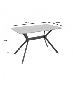 Τραπέζι Nerelis pakoworld φυσικό mdf και πόδι μαύρο μέταλλο 120x70x75εκ Τραπέζι Nerelis pakoworld φυσικό mdf και πόδι μαύρο μέταλλο 120x70x75εκ