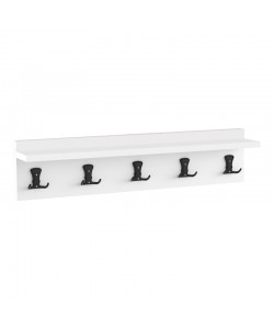 Κρεμάστρα Mec pakoworld μελαμίνη σε λευκή απόχρωση 100x9x9εκ