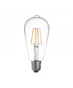 Λαμπτήρας LED ST64 Bulb pakoworld 4W 3000K E27 clear
