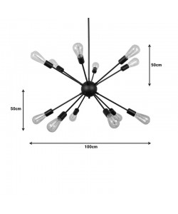 Φωτιστικό οροφής πολύφωτο Ponile pakoworld λευκό μέταλλο 52x52x100εκ