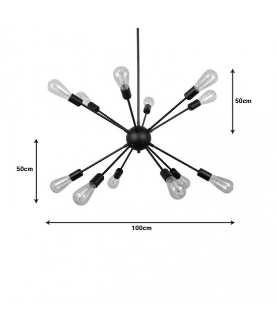 Φωτιστικό οροφής πολύφωτο Ponile pakoworld λευκό μέταλλο 52x52x100εκ
