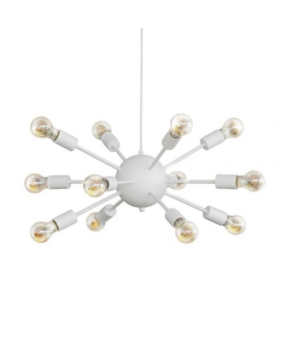 Φωτιστικό οροφής πολύφωτο Ponile pakoworld λευκό μέταλλο 52x52x100εκ