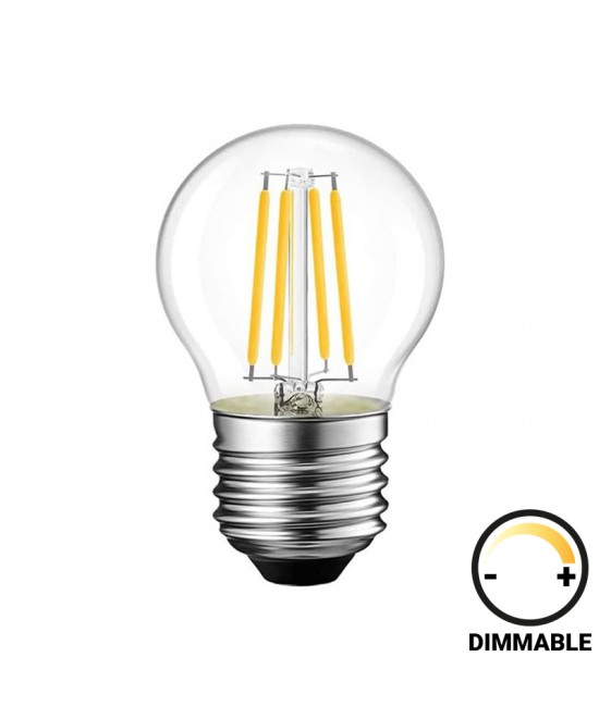 Λαμπτήρας LED G45 Bulb pakoworld dimmable 4W E27 clear Λαμπτήρας LED G45 Bulb pakoworld dimmable 4W E27 clear