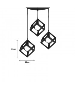 Φωτιστικό οροφής τρίφωτο Kibe I pakoworld μαύρο μέταλλο 48x28εκ Φωτιστικό οροφής τρίφωτο Kibe I pakoworld μαύρο μέταλλο 48x28εκ