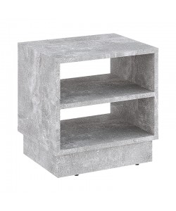 Κομοδίνο Mason pakoworld μελαμίνης σε γκρι απόχρωση μαρμάρου 40x32x40εκ