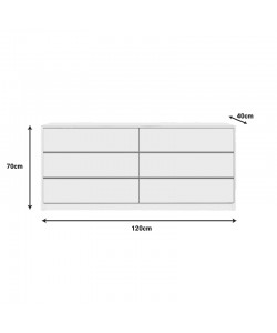 Συρταριέρα Kuanger pakoworld mdf σε λευκή απόχρωση 120x40x70εκ Συρταριέρα Kuanger pakoworld mdf σε λευκή απόχρωση 120x40x70εκ