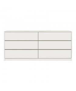 Συρταριέρα Kuanger pakoworld mdf σε λευκή απόχρωση 120x40x70εκ