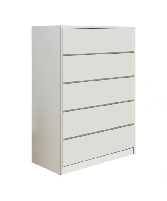 Συρταριέρα Kuanger pakoworld mdf σε λευκή απόχρωση 80x40x109εκ Συρταριέρα Kuanger pakoworld mdf σε λευκή απόχρωση 80x40x109εκ