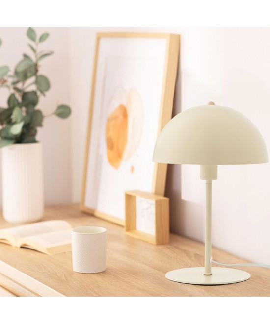 Επιτραπέζιο φωτιστικό Desker pakoworld Ε27 μεταλλικό- κρέμα Φ25x39εκ