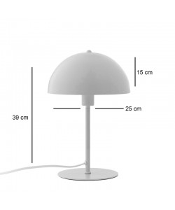 Επιτραπέζιο φωτιστικό Desker pakoworld Ε27 μεταλλικό- κρέμα Φ25x39εκ