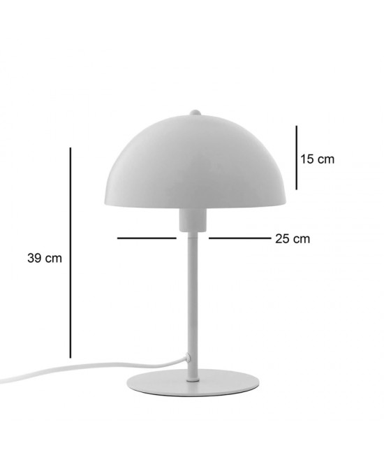 Επιτραπέζιο φωτιστικό Desker pakoworld Ε27 μεταλλικό- κρέμα Φ25x39εκ