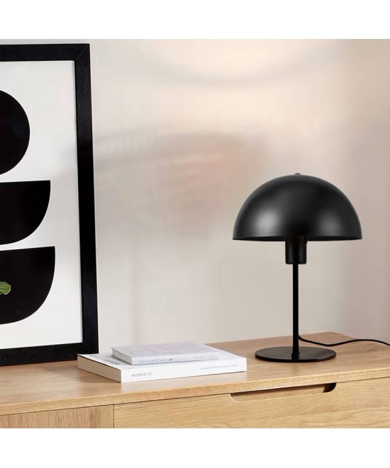 Επιτραπέζιο φωτιστικό Desker pakoworld Ε27 μεταλλικό- μαύρο Φ25x39εκ