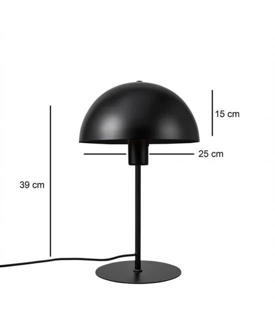 Επιτραπέζιο φωτιστικό Desker pakoworld Ε27 μεταλλικό- μαύρο Φ25x39εκ