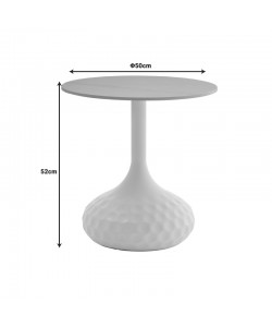 Βοηθητικό τραπέζι Fabron Inart μαύρο sintered stone Φ50x52εκ Βοηθητικό τραπέζι Fabron Inart μαύρο sintered stone Φ50x52εκ