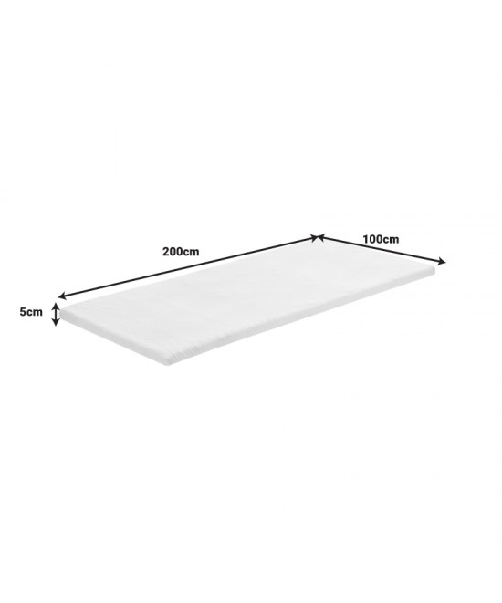 Ανώστρωμα Casmeriane pakoworld roll pack λευκό ύφασμα-memory foam 100x200x5εκ