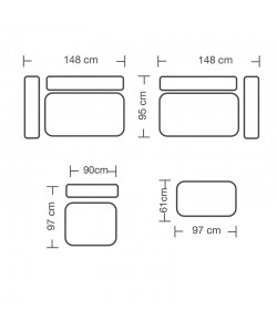 Πολυμορφικός-αναστρέψιμος καναπές London pakoworld γκρι-μπεζ ύφασμα με μαξιλάρια σε απόχρωση ανοιχτό γκρι 296x246x95εκ