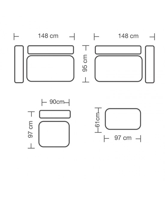 Πολυμορφικός-αναστρέψιμος καναπές London pakoworld γκρι-μπεζ ύφασμα με μαξιλάρια σε απόχρωση ανοιχτό γκρι 296x246x95εκ
