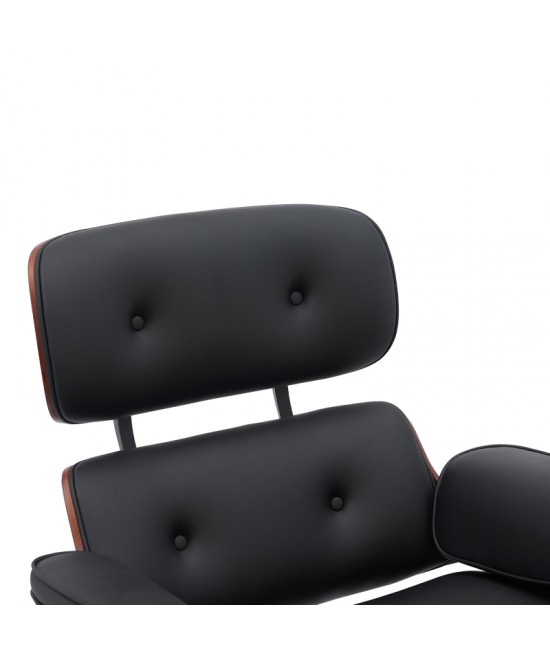 Καρέκλα γραφείου διευθυντή Kobane pakoworld μαύρο pu-βάση χρωμίου 84x75x113.5εκ