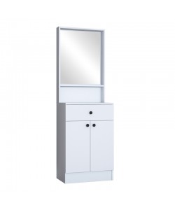 Έπιπλο εισόδου Rockder pakoworld λευκό μελαμίνης 60x35.5x182.8εκ