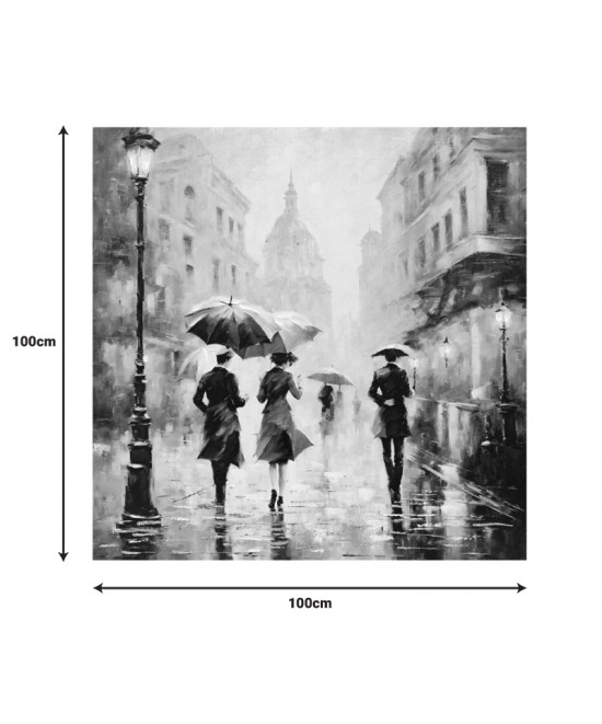 Πίνακας σε καμβά Nightdream I Inart 100x3x100εκ Πίνακας σε καμβά Nightdream I Inart 100x3x100εκ