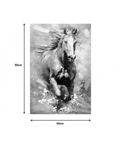 Πίνακας σε καμβά Horse Inart 60x3x90εκ
