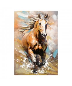 Πίνακας σε καμβά Horse Inart 60x3x90εκ