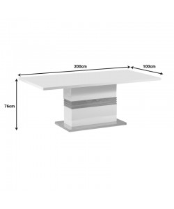 Τραπέζι Zoekrin Inart λευκό mdf 200x100x76εκ Τραπέζι Zoekrin Inart λευκό mdf 200x100x76εκ