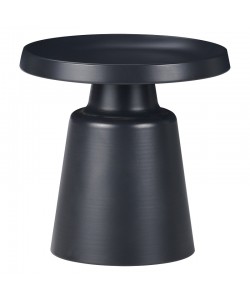 Βοηθητικό τραπέζι Ginoze Inart μαύρο μέταλλο Φ50x50εκ