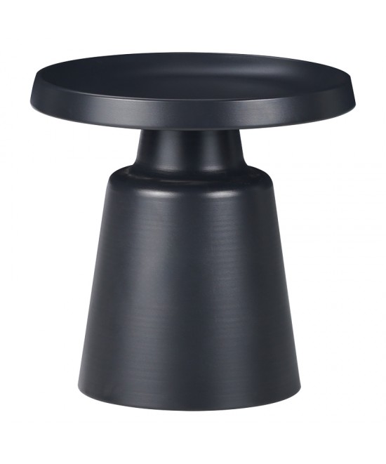 Βοηθητικό τραπέζι Ginoze Inart μαύρο μέταλλο Φ50x50εκ