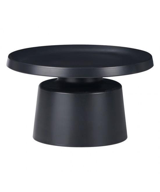 Τραπέζια σαλονιού Ginoze Inart σετ 2τεμ μέταλλο σε μαύρη απόχρωση