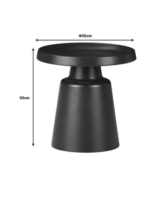 Τραπέζια σαλονιού Ginoze Inart σετ 2τεμ μέταλλο σε μαύρη απόχρωση