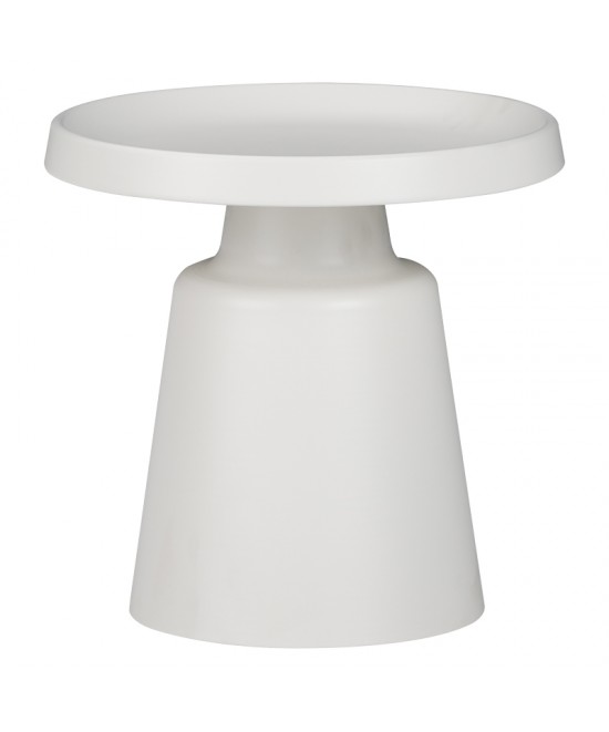 Τραπέζια σαλονιού Ginoze Inart σετ 2τεμ μέταλλο σε λευκή απόχρωση