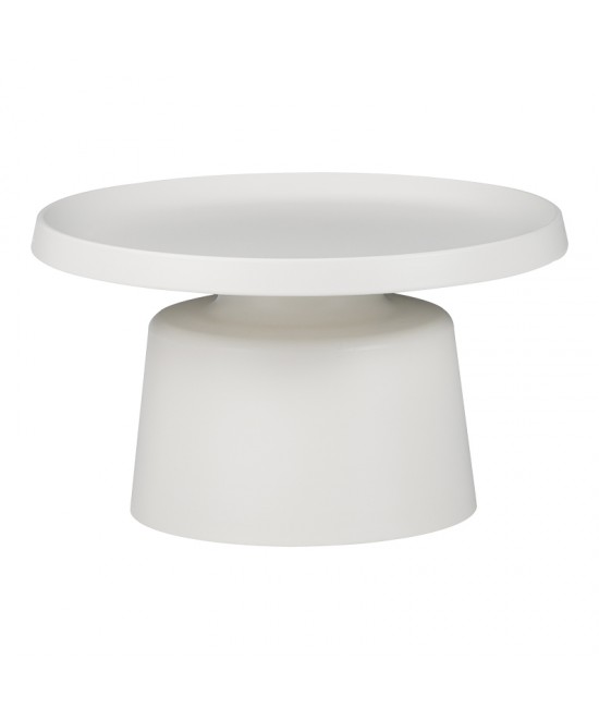 Τραπέζια σαλονιού Ginoze Inart σετ 2τεμ μέταλλο σε λευκή απόχρωση