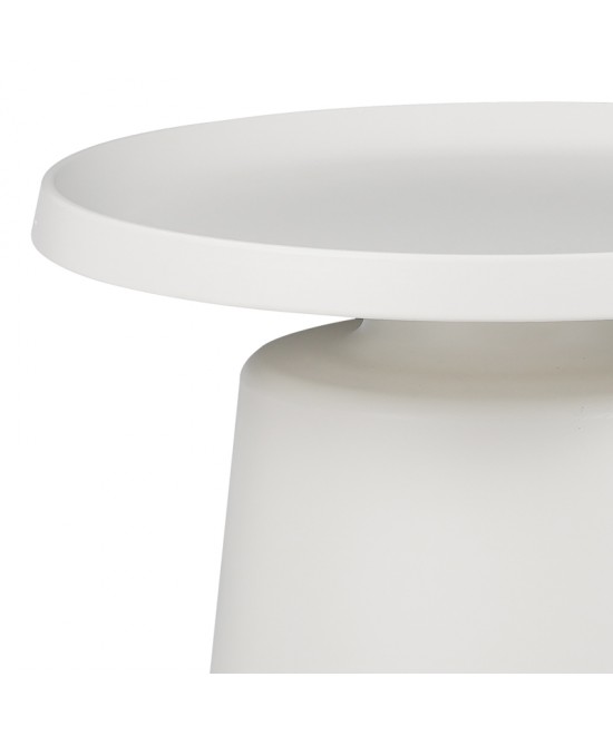 Τραπέζια σαλονιού Ginoze Inart σετ 2τεμ μέταλλο σε λευκή απόχρωση