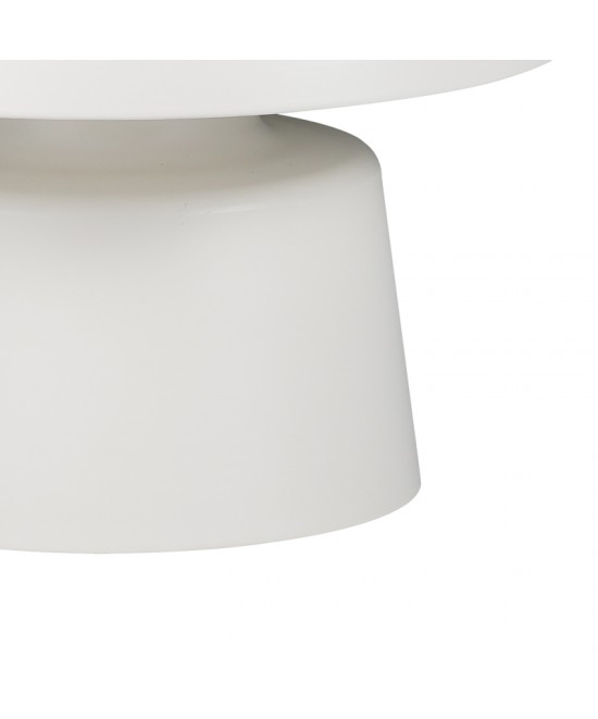 Τραπέζια σαλονιού Ginoze Inart σετ 2τεμ μέταλλο σε λευκή απόχρωση