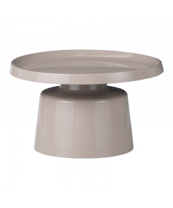 Τραπέζι σαλονιού Ginoze Inart cappuccino μέταλλο Φ70x40εκ