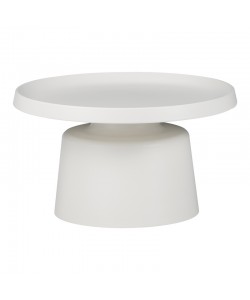 Τραπέζι σαλονιού Ginoze Inart λευκό μέταλλο Φ70x40εκ