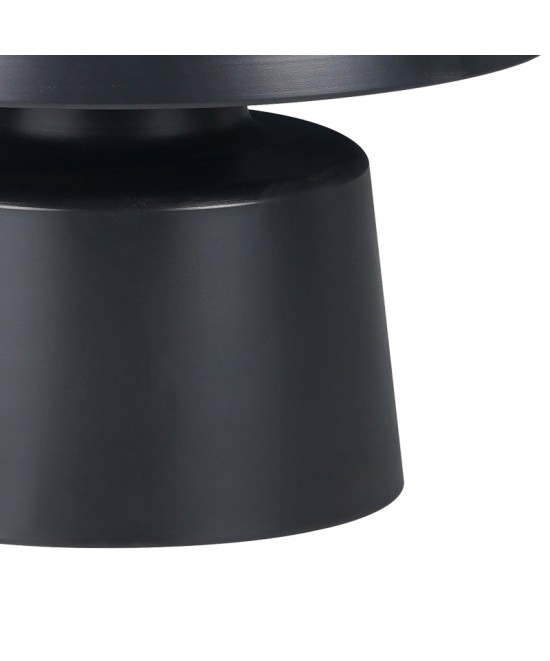 Τραπέζι σαλονιού Ginoze Inart μαύρο μέταλλο Φ70x40εκ