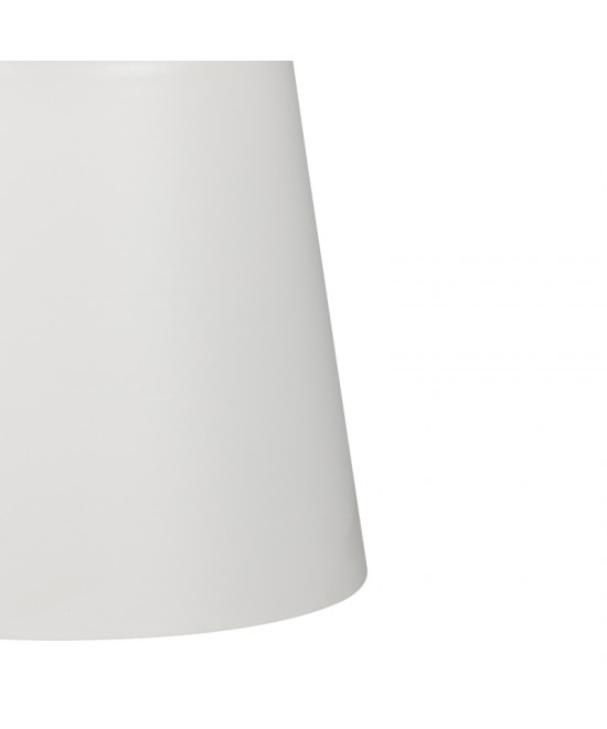 Βοηθητικό τραπέζι Ginoze Inart λευκό μέταλλο Φ50x50εκ