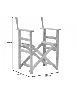 Σκελετός πολυθρόνας σκηνοθέτη Kompa pakoworld μασίφ ξύλο οξιάς σε φυσική απόχρωση 56.5x54x88εκ Σκελετός πολυθρόνας σκηνοθέτη Kompa pakoworld μασίφ ξύλο οξιάς σε φυσική απόχρωση 56.5x54x88εκ