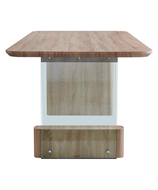 Tραπέζι Faghan pakoworld καφέ mdf 180x90x76εκ Tραπέζι Faghan pakoworld καφέ mdf 180x90x76εκ