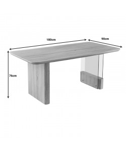 Tραπέζι Faghan pakoworld καφέ mdf 180x90x76εκ