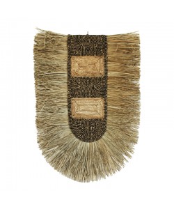 Διακοσμητικό τοίχου Baffen I Inart seagrass σε φυσικό χρώμα 60x85x10εκ