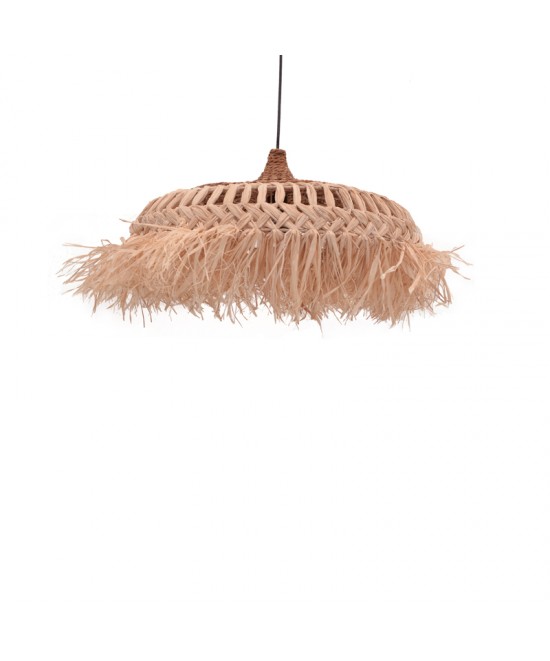 Φωτιστικό οροφής Borobe Inart sisal σε φυσικό χρώμα Φ80x45εκ Φωτιστικό οροφής Borobe Inart sisal σε φυσικό χρώμα Φ80x45εκ