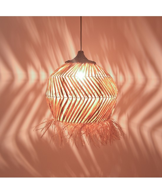 Φωτιστικό οροφής Koronse Inart sisal σε φυσικό χρώμα Φ55x68εκ Φωτιστικό οροφής Koronse Inart sisal σε φυσικό χρώμα Φ55x68εκ