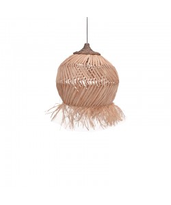 Φωτιστικό οροφής Koronse Inart sisal σε φυσικό χρώμα Φ55x68εκ