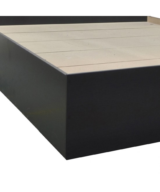 Κρεβάτι διπλό OLYMPUS pakoworld σε χρώμα wenge 140x200εκ